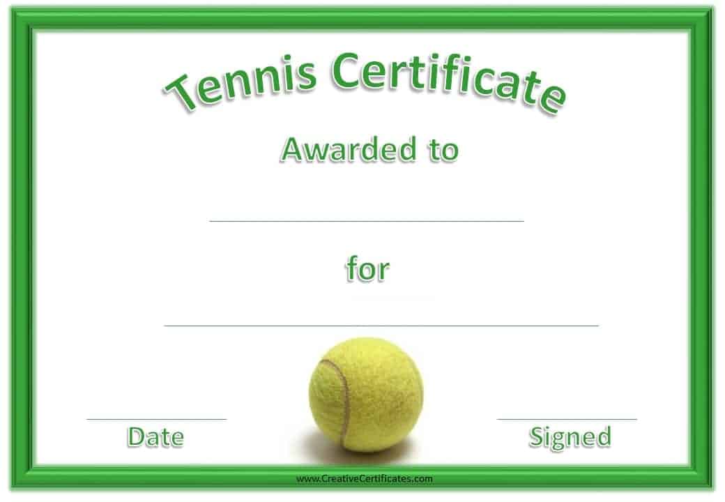 tennis template downloadable